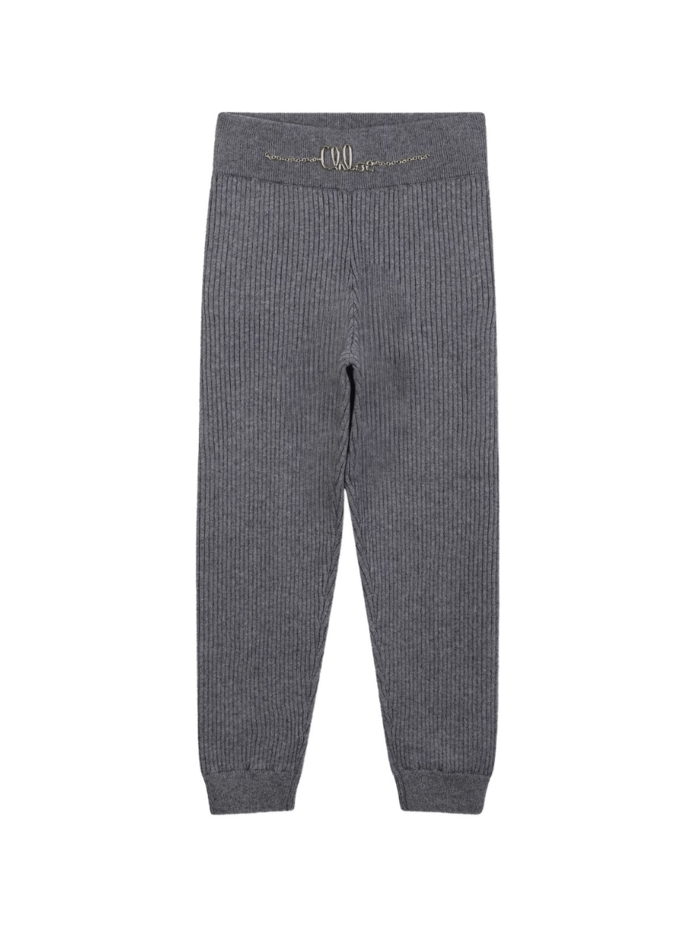 Pantaloni per bambina Chloé Kids grigi con gamba affusolata - Rubino Kids