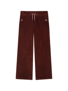 Pantaloni per bambina Chloé Kids rossi con vita elasticizzata con coulisse - Rubino Kids