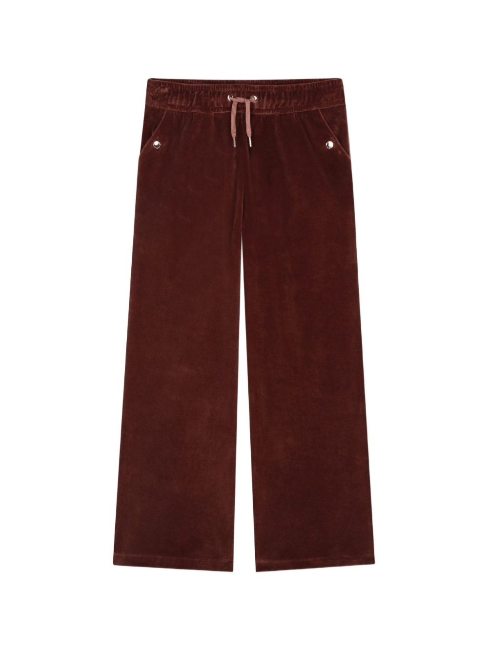 Pantaloni per bambina Chloé Kids rossi con vita elasticizzata con coulisse - Rubino Kids