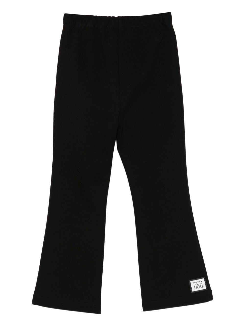 Pantaloni per bambina Douuod Kids nero modello svasato - Rubino Kids
