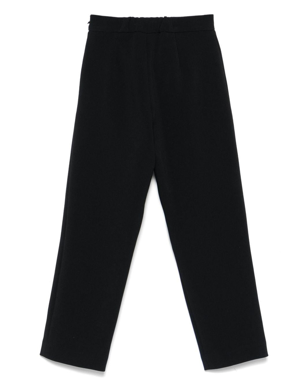 Pantaloni per bambina Elisabetta Franchi La Mia Bambina neri con decorazione color oro - Rubino Kids