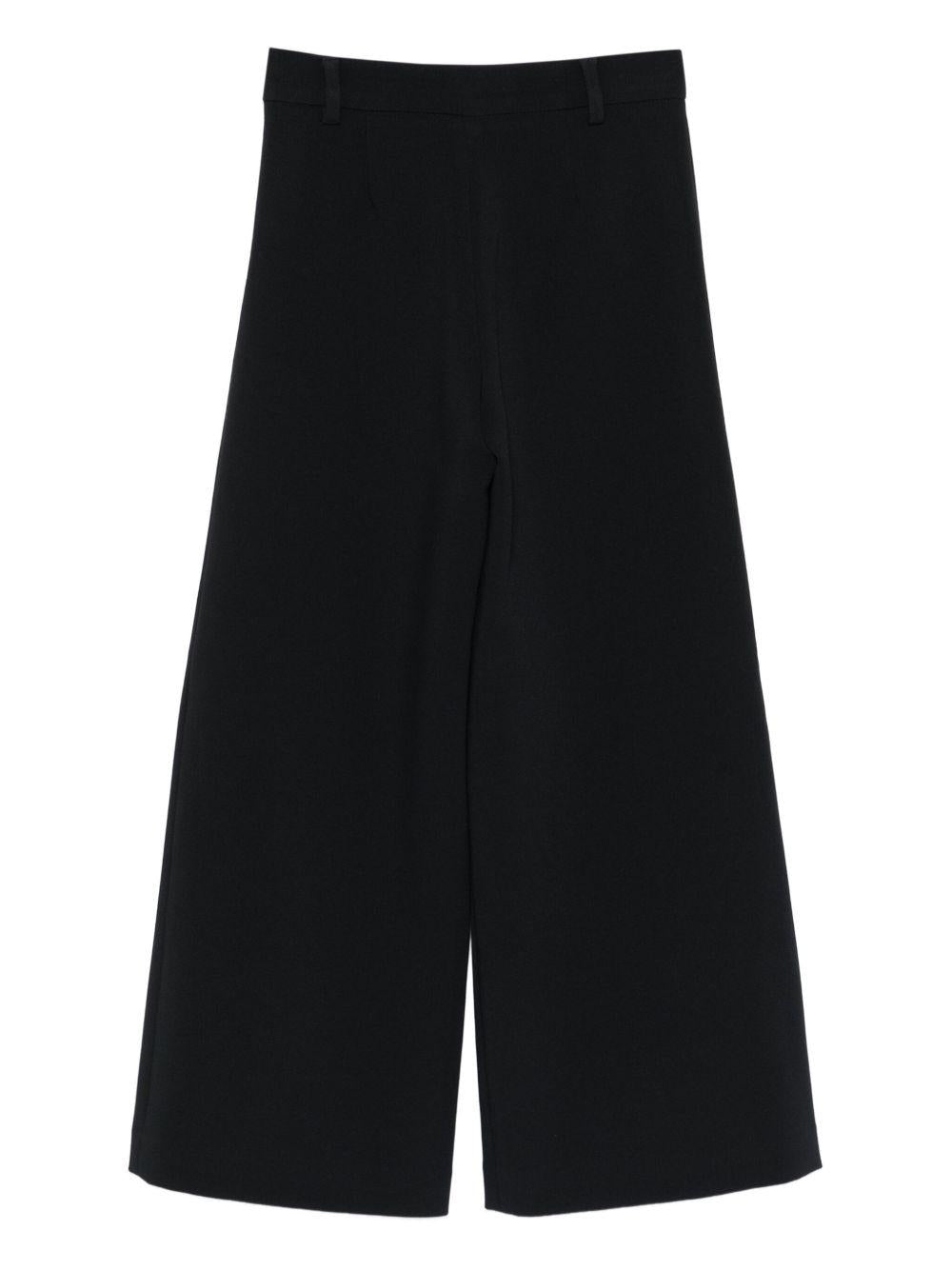 Pantaloni per bambina Elisabetta Franchi La Mia Bambina nero con logo oro - Rubino Kids