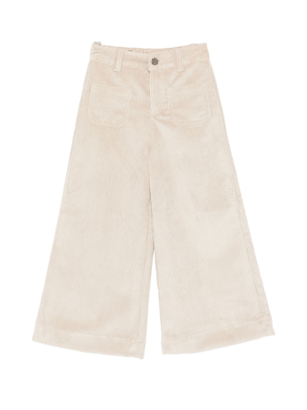 Pantaloni per bambina Emporio Armani Kids beige con dettaglio logo posteriore - Rubino Kids
