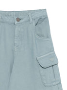 Pantaloni per bambina Emporio Armani Kids grigi con tasche cargo - Rubino Kids