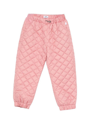 Pantaloni per bambina Il Gufo rosa con motivo trapuntato