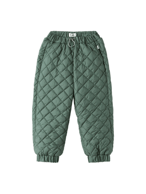 Pantaloni per bambina Il Gufo verde con motivo trapuntato