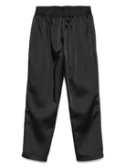 Pantaloni per bambina John Richmond Junior nero con logo - Rubino Kids