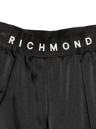 Pantaloni per bambina John Richmond Junior nero con logo - Rubino Kids