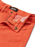 Pantaloni per bambina Molo Atla arancione con due tasche posteriori applicate - Rubino Kids