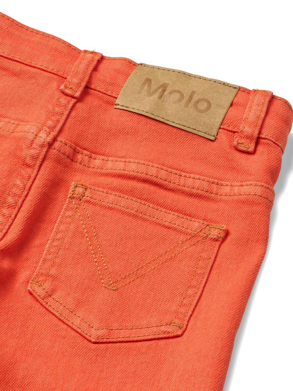 Pantaloni per bambina Molo Atla arancione con due tasche posteriori applicate - Rubino Kids