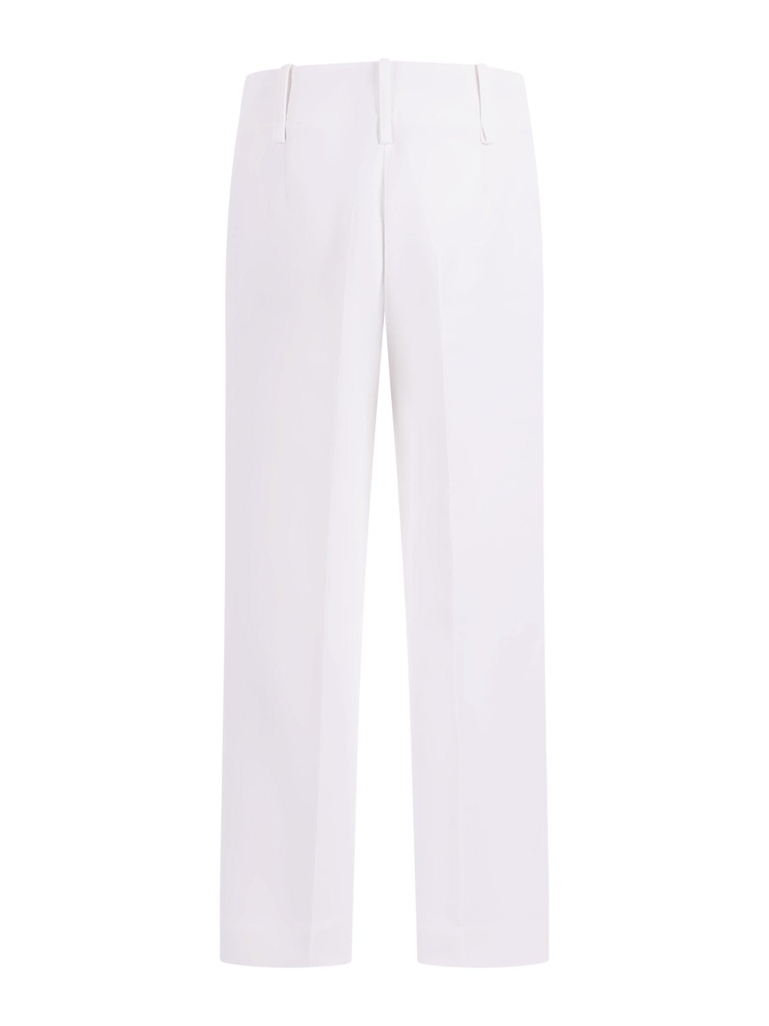 Pantaloni per bambina Monnalisa bianco con logo - Rubino Kids