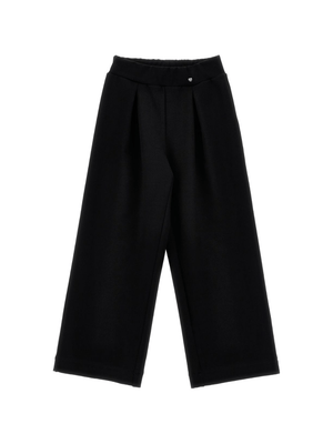 Monnalisa black trousers for girls with pleated details
