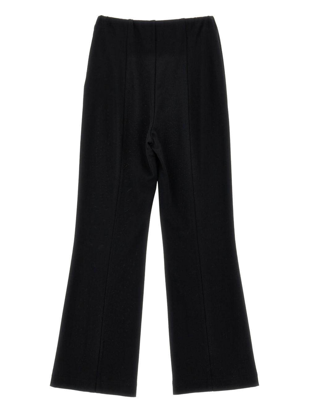 Pantaloni per bambina Monnalisa nero con dettaglio con cuciture - Rubino Kids