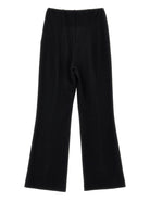 Pantaloni per bambina Monnalisa nero con dettaglio con cuciture - Rubino Kids