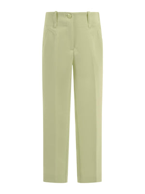 Monnalisa green trousers with stitching for girls