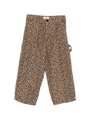 MSGM Kids leopard print trousers for girls