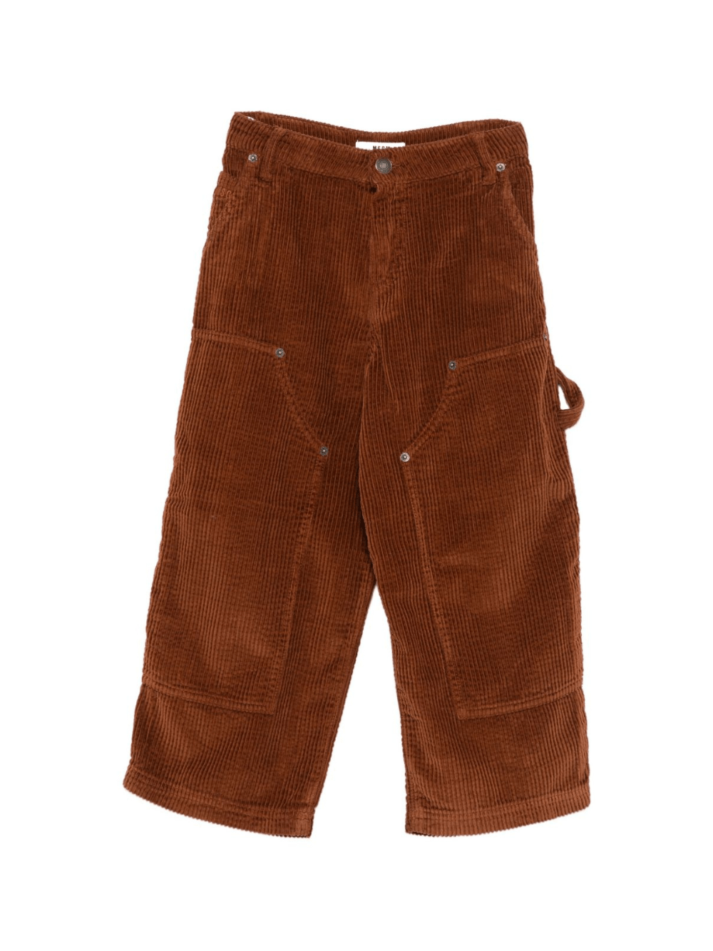 Pantaloni per bambina MSGM Kids marroni con gamba dritta - Rubino Kids