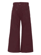 Pantaloni per bambina MSGM Kids rossi con gamba ampia - Rubino Kids