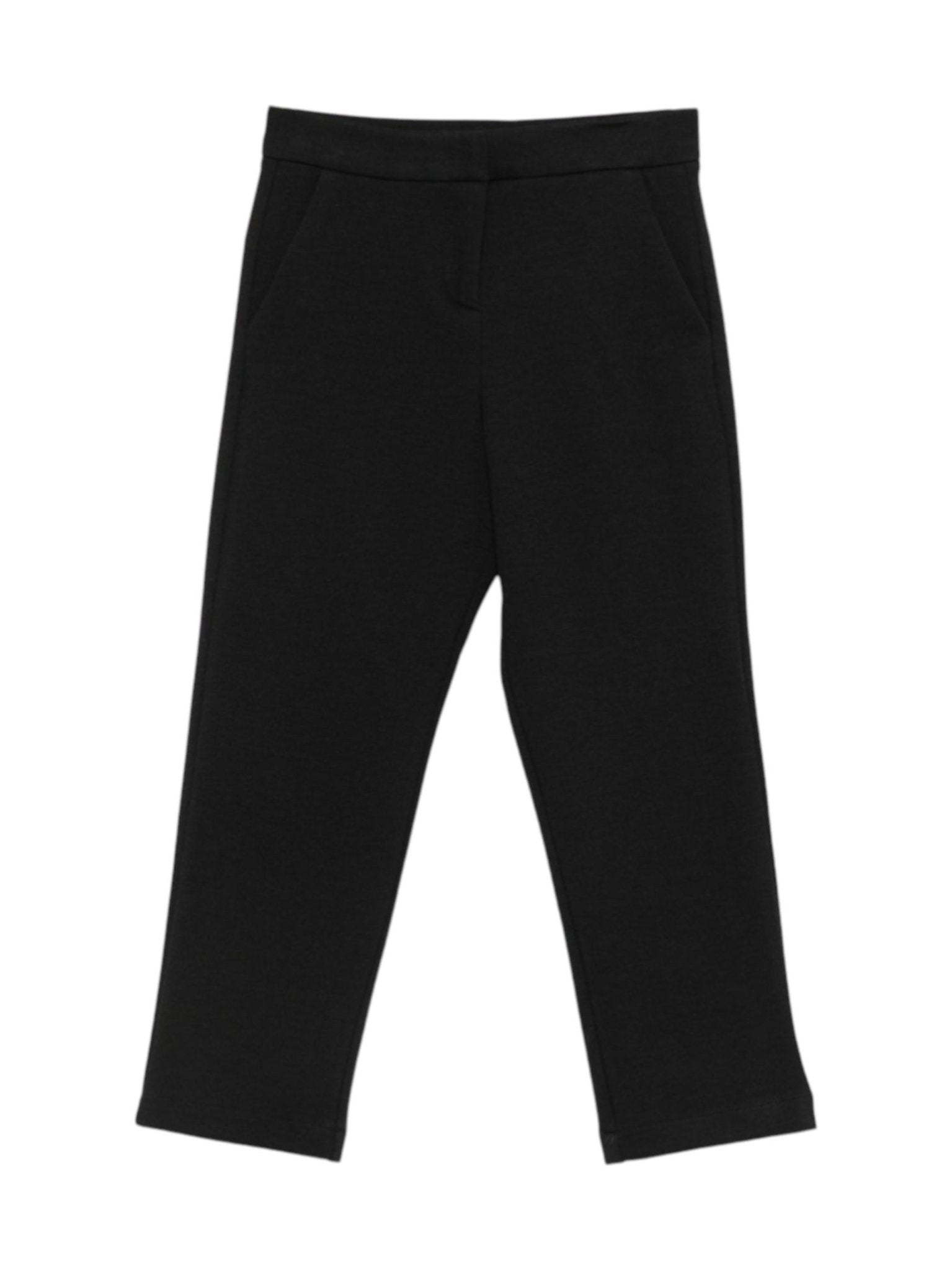 Pantaloni per bambina Simonetta nero con decorazione a cuore - Rubino Kids
