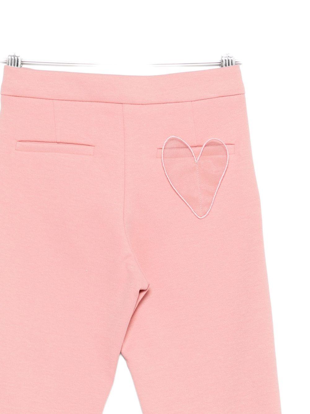 Pantaloni per bambina Simonetta rosa con decorazione a cuore - Rubino Kids