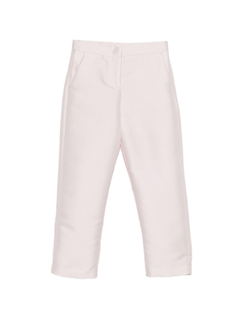 Pantaloni per bambina Simonetta rosa con tasche laterali - Rubino Kids