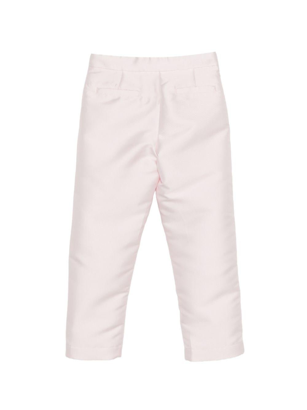 Pantaloni per bambina Simonetta rosa con tasche laterali - Rubino Kids
