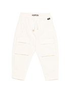 Pantaloni per bambino Aspesi Kids bianchi con tasche laterali - Rubino Kids