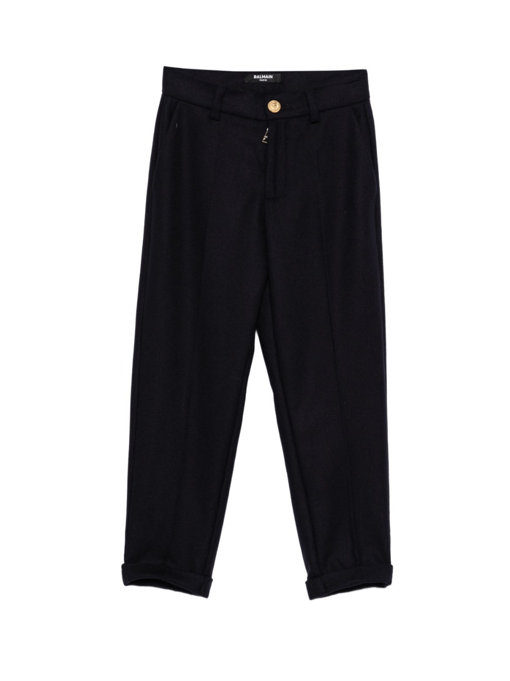 Pantaloni per bambino Balmain Kids blu con logo ricamato - Rubino Kids