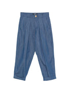Pantaloni per bambino Balmain Kids blu con pieghe anteriori - Rubino Kids