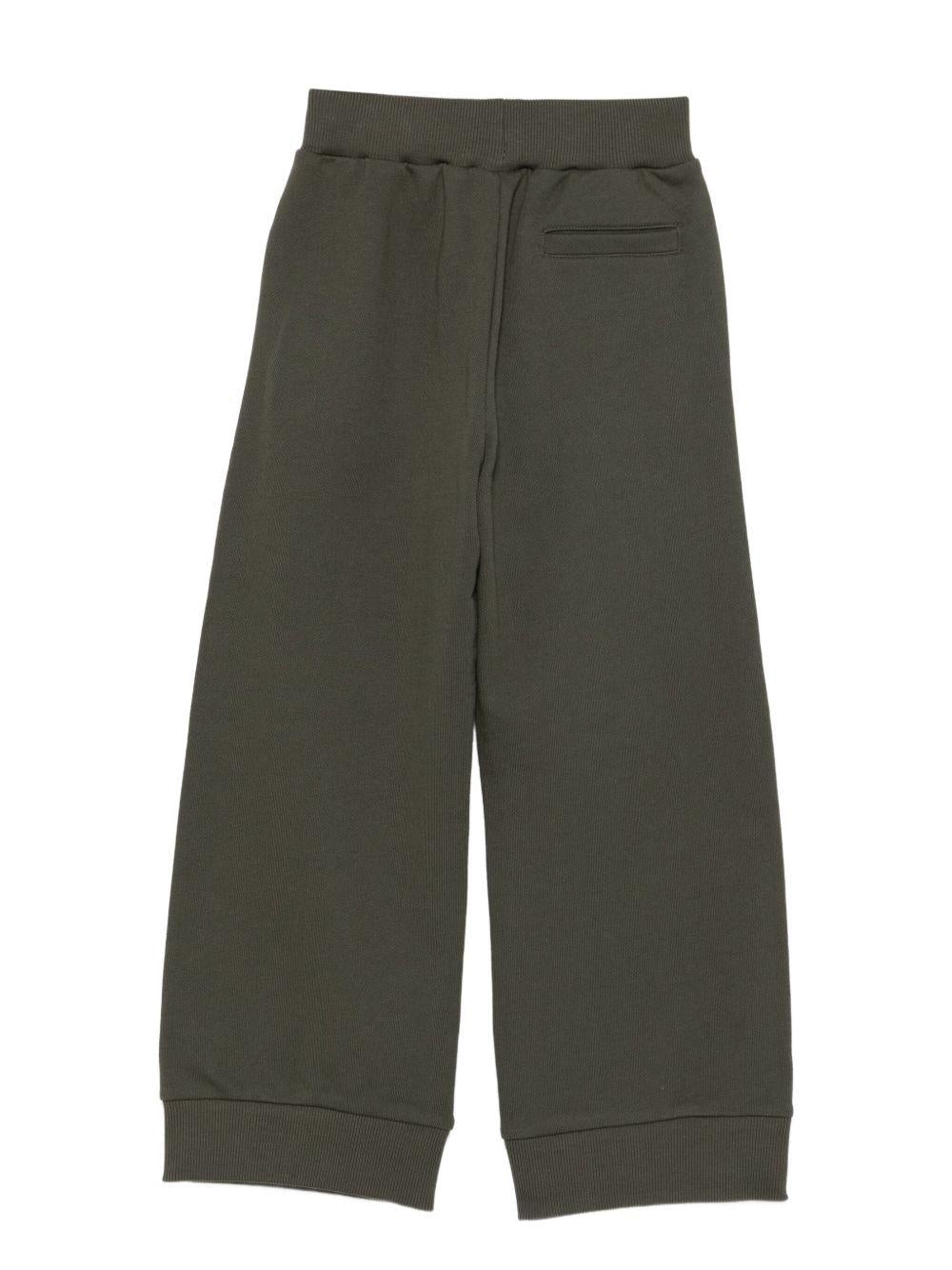 Pantaloni per bambino Balmain Kids verdi con logo - Rubino Kids