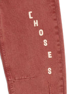 Pantaloni per bambino Bobo Choses rossi con logo sul davanti - Rubino Kids