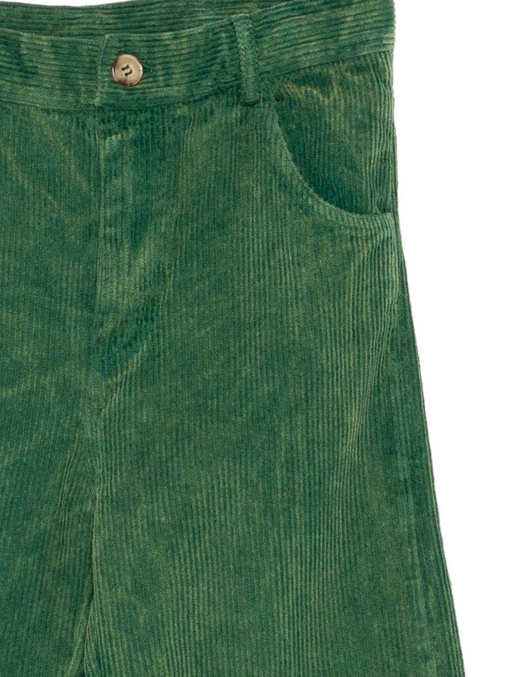 Pantaloni per bambino Bobo Choses verdi con motivo semi delle carte da gioco - Rubino Kids