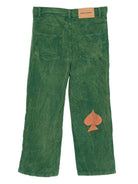 Pantaloni per bambino Bobo Choses verdi con motivo semi delle carte da gioco - Rubino Kids