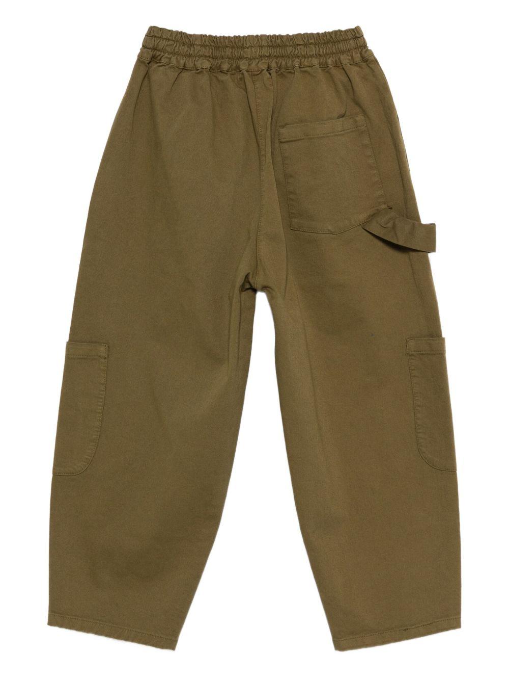 Pantaloni per bambino Bobo Choses verdi con stampa logo - Rubino Kids