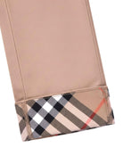 Pantaloni per bambino Burberry Kids beige con finiture con caratteristico motivo Vintage Check - Rubino Kids