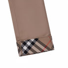 Pantaloni per bambino Burberry Kids beige con finiture con caratteristico motivo Vintage Check - Rubino Kids
