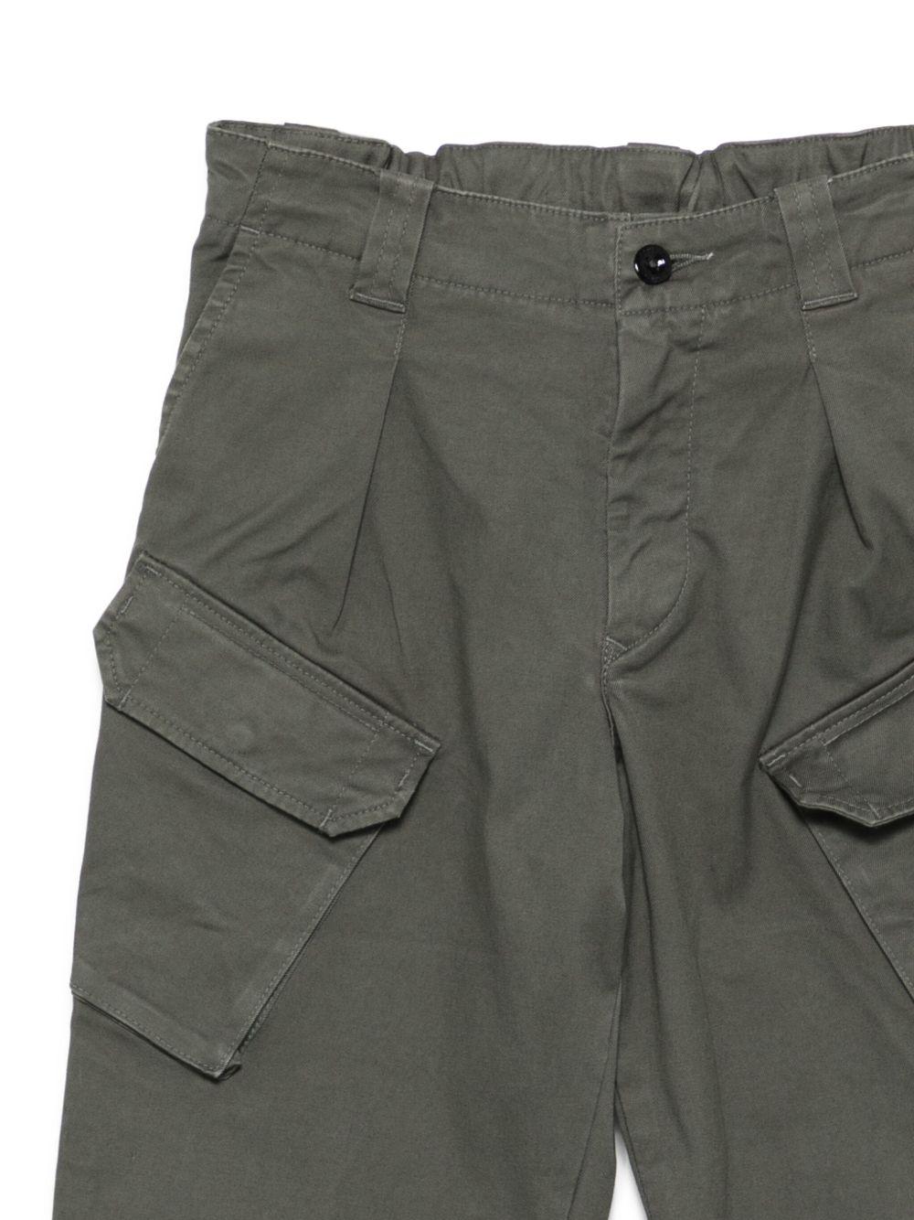 Pantaloni per bambino C.P. Company Kids verde con tasche cargo - Rubino Kids