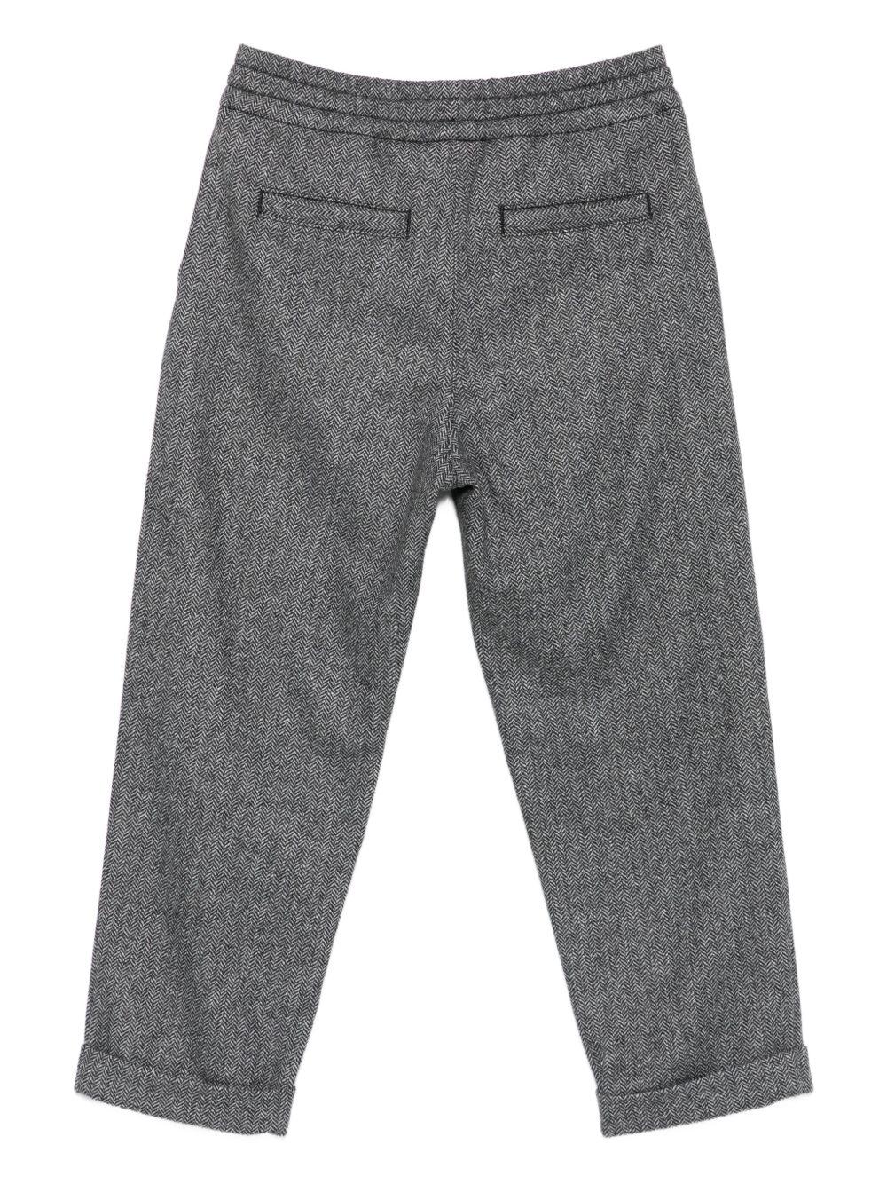 Pantaloni per bambino Dolce & Gabbana Kids grigi con scollo con cappuccio - Rubino Kids