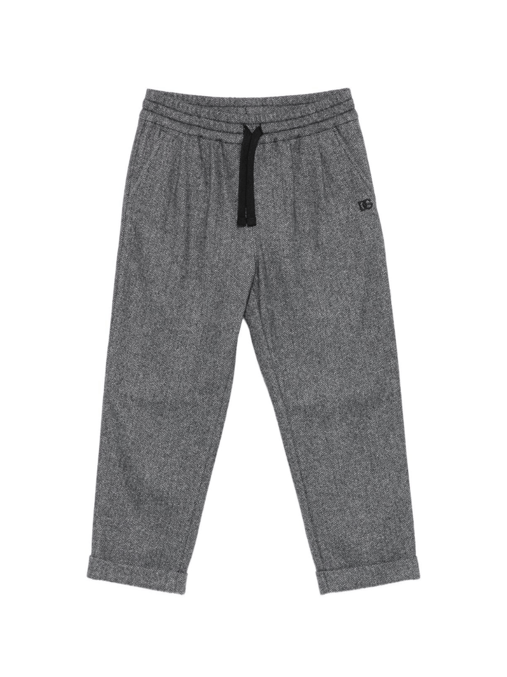 Pantaloni per bambino Dolce & Gabbana Kids grigi con scollo con cappuccio - Rubino Kids