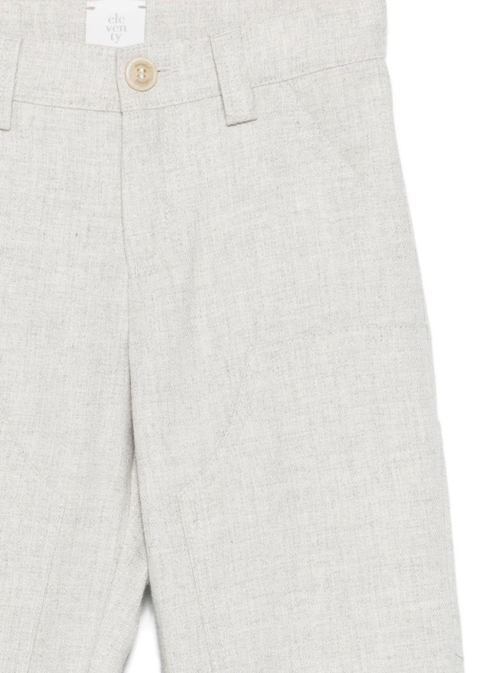 Pantaloni per bambino Eleventy Kids grigi con tasche posteriori applicate - Rubino Kids