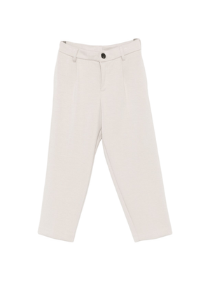 Emporio Armani Kids beige trousers with logo detail for boys
