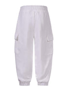 Pantaloni per bambino Fendi Kids bianchi con toppa con logo - Rubino Kids