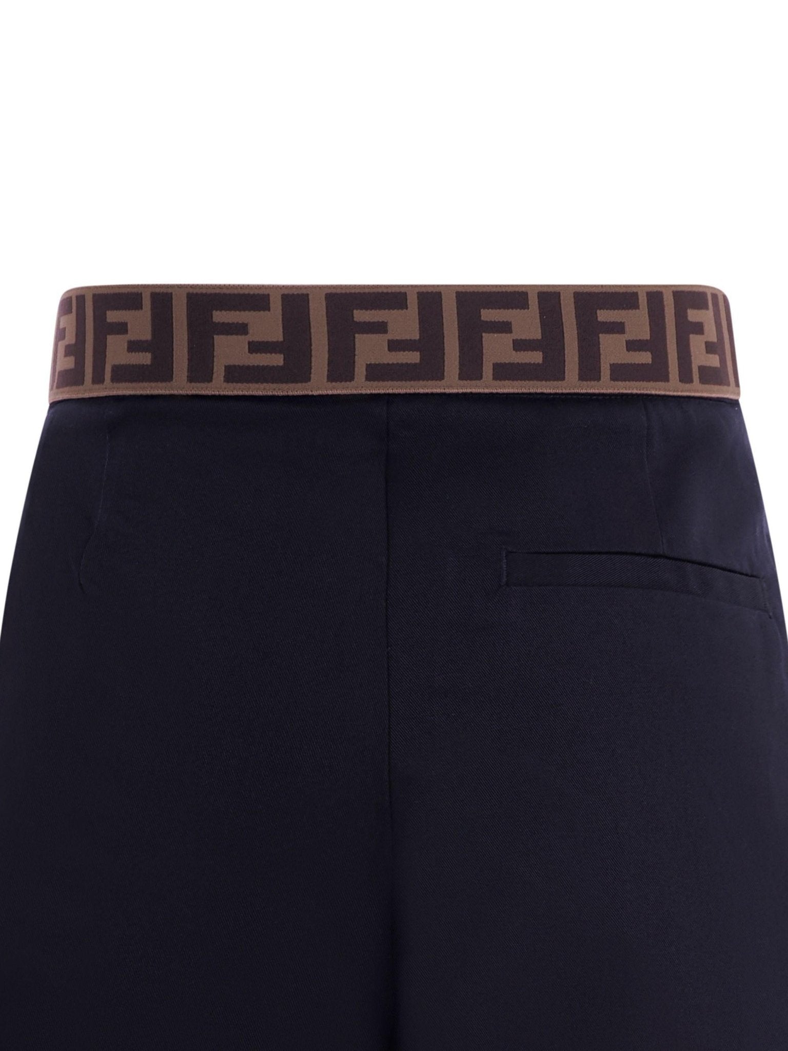 Pantaloni per bambino Fendi Kids blu con dettaglio logo sul retro - Rubino Kids