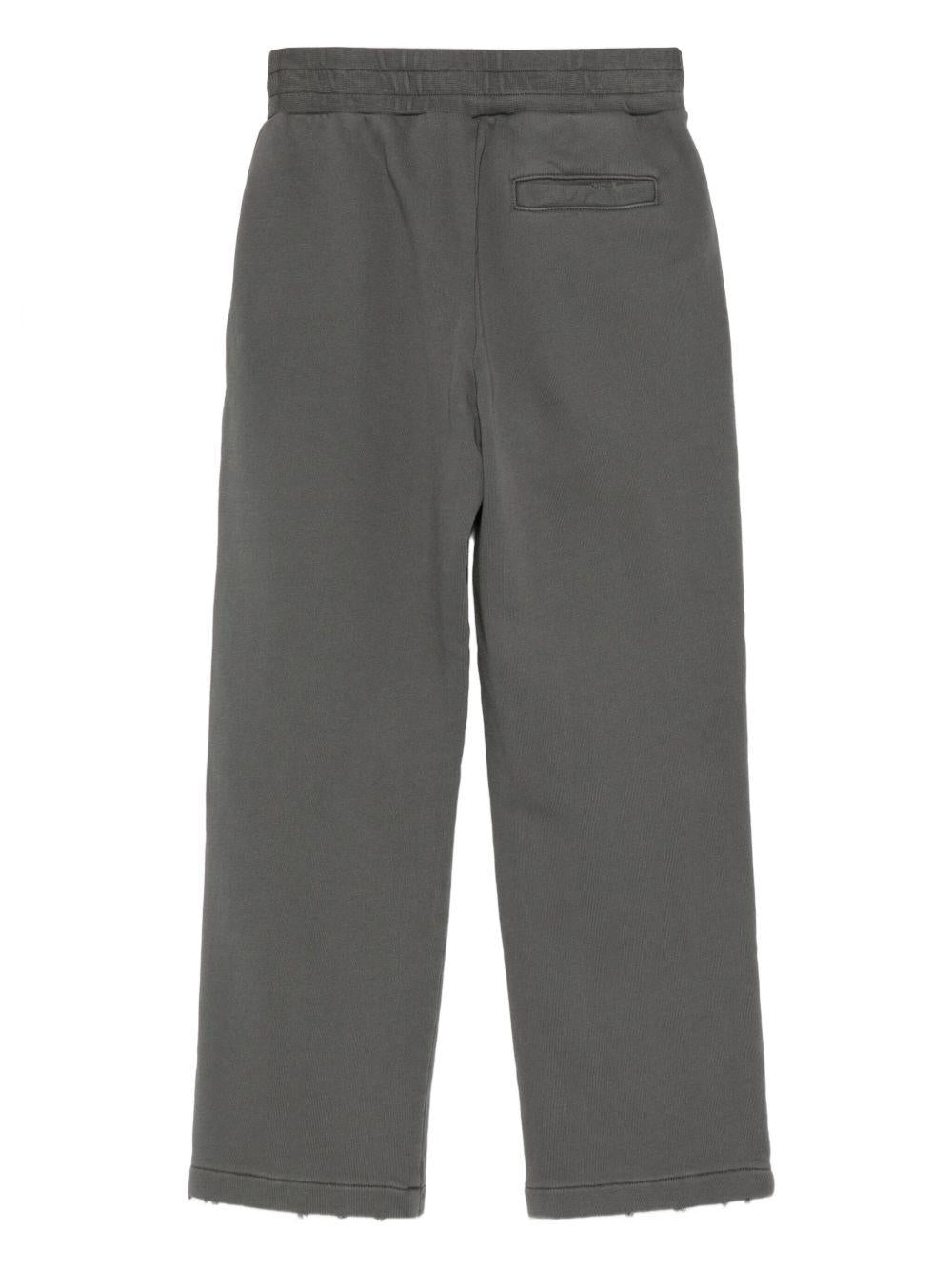 Pantaloni per bambino Golden Goose Kids grigi con logo ricamato - Rubino Kids