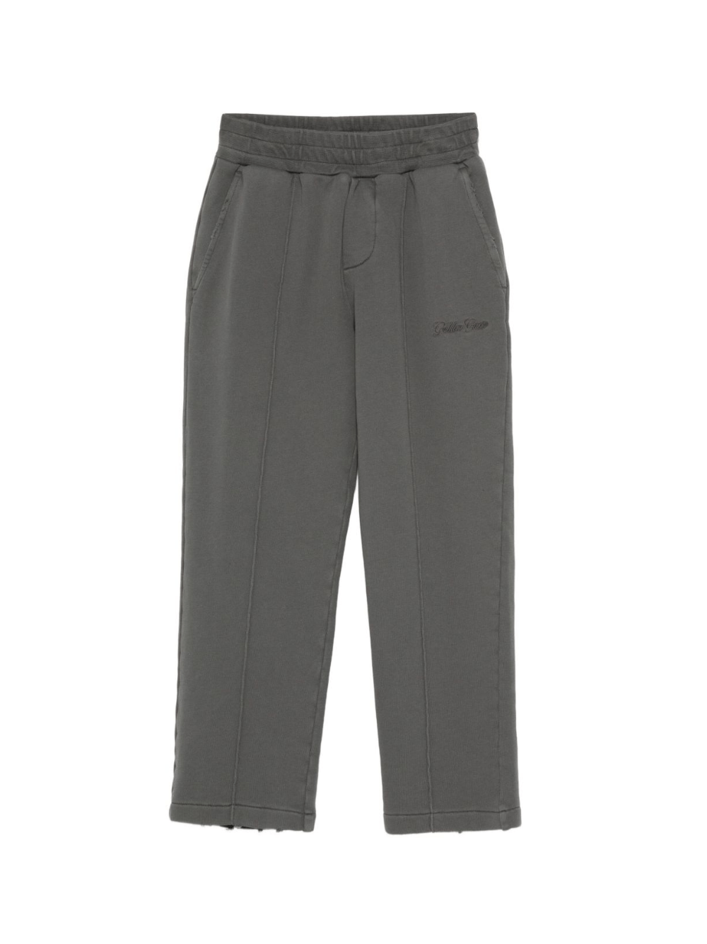 Pantaloni per bambino Golden Goose Kids grigi con logo ricamato - Rubino Kids