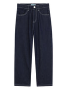 Pantaloni per bambino Kenzo Kids blu con cuciture a contrasto - Rubino Kids