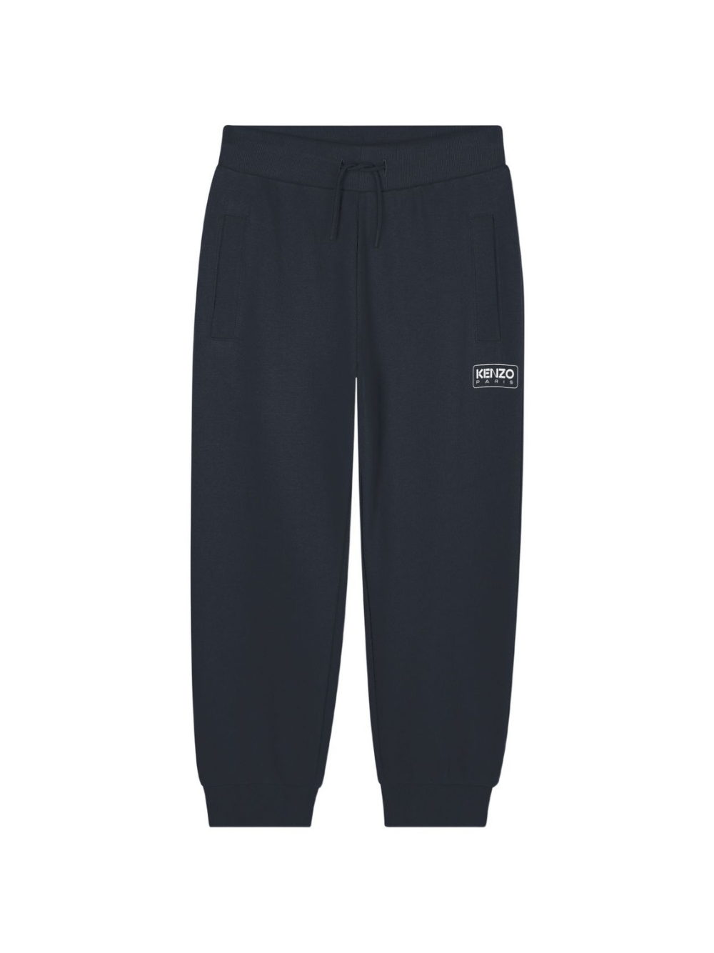 Pantaloni per bambino Kenzo Kids blu con dettaglio logo - Rubino Kids