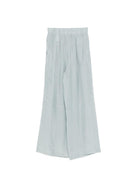 Pantaloni per donna Alysi azzurri con elastico in vita - Rubino Kids