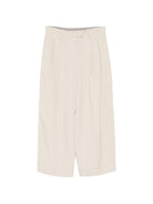 Pantaloni per donna Alysi beige con orlo risvoltato - Rubino Kids