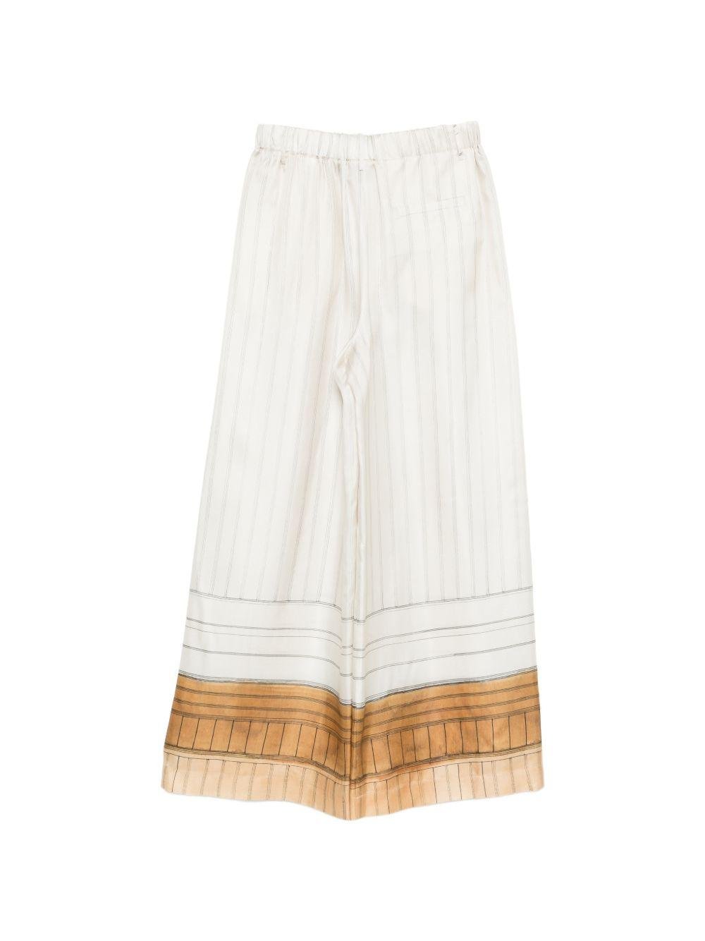 Pantaloni per donna Alysi bianchi con design a righe - Rubino Kids